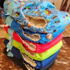 Lot of 6 BRAND NEW Charlie Banana cloth diapers O/S